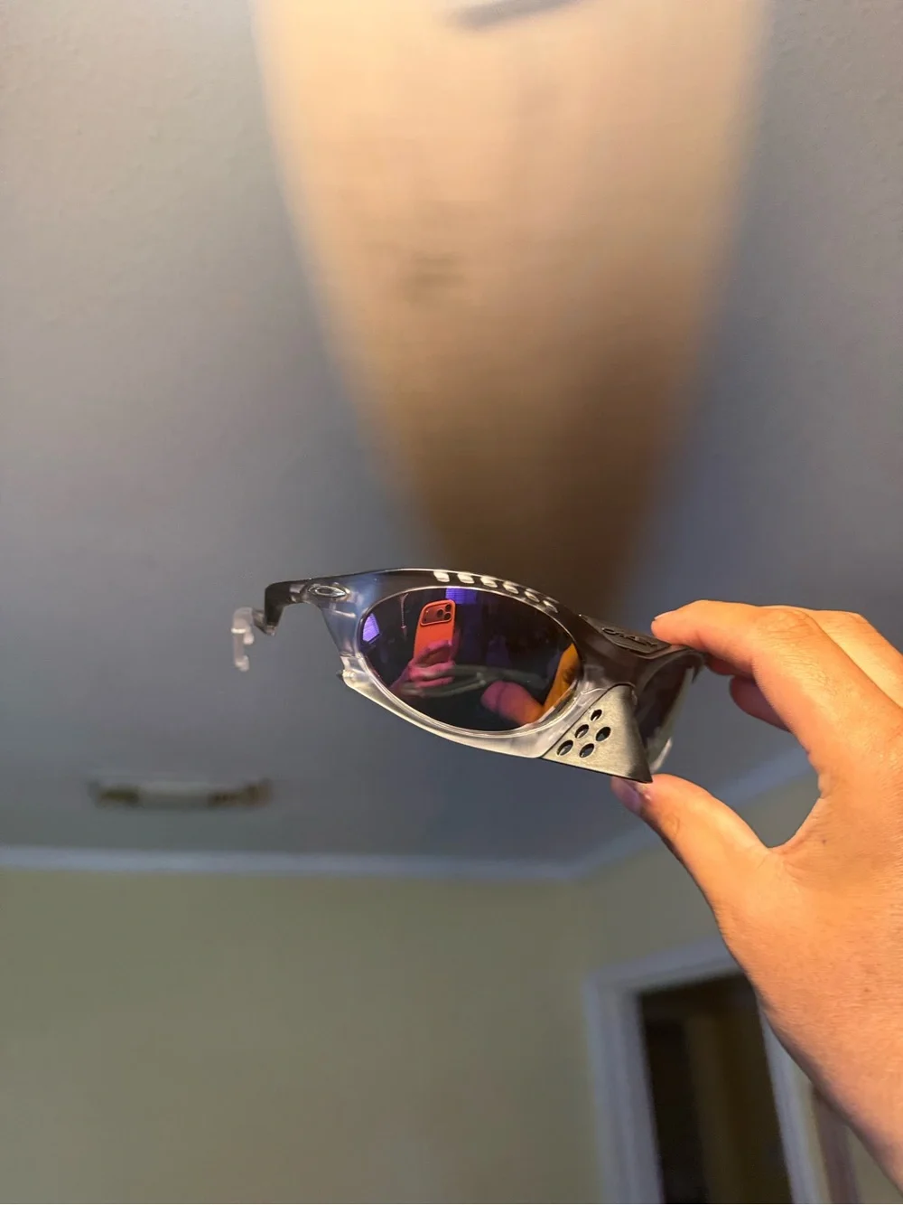 Sport Wraparound Sunglasses - Mirrored Smoke Lenses Oakleys